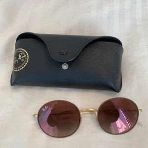 Never worn oval Ray Ban sunglasses